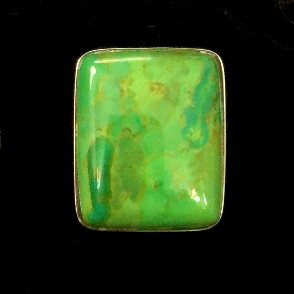 JAY KING DTR Green Turquoise Sterling Silver Cabochon Ring Sz 10 - Picture 10 of 16
